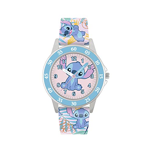 Disney Mädchen Analog Quarz Uhr mit Silikon Armband LAS9011